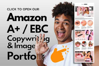 create amazon product listing with SEO copywriting a plus ebc content and design