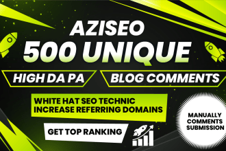do 500 unique seo backlinks through blog comments pages