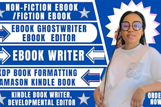 be your ghost book writer, non fiction ghostwriter, KDP book writer ebook writer