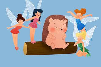 create cute fairy illustration