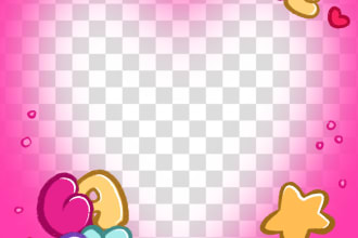 make cute chibi digital photo border photo frame