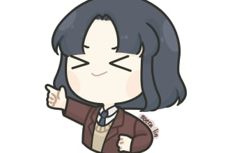 draw you a cute bust up chibi