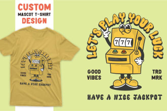 create retro mascot illustration for graphic tshirt design