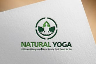 design natural yoga spa,health wellness and meditation logo for your business