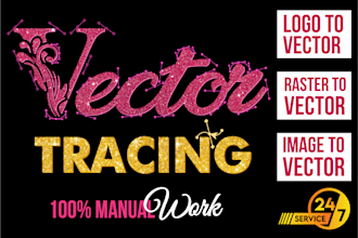 perfectly trace logo or image in vector
