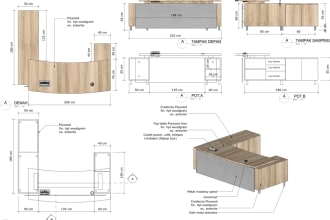draw luxury interior detail and blueprint furniture of room