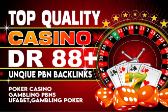 provide high tf, da homepage permanent dofollow DR slot, poker backlinks