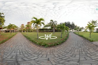 do 360 degree panorama stitching editing for virtual tour
