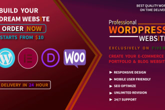 build professional wordpress business, portfolio, blog website