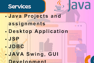 do your java assignments using gui, jdbc or hibernate