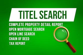 provide real estate property title search