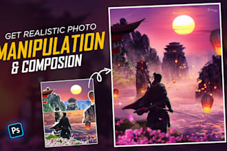 create realistic photoshop manipulation, digital art  and photo editing