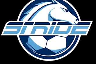 do modern line art text or championship logo