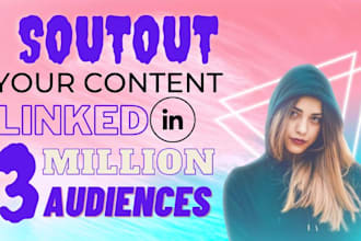share your shoutout with 3 million linkedin audience