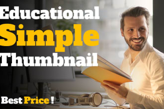 make a simple and catchy youtube thumbnail for your educational video