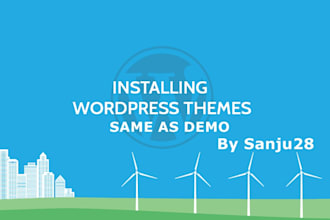 install any wordpress theme same like the demo