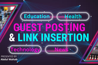 publish a guest post and niche edit on da90 sites