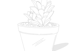 make simple vector line art, outline illustration from picture