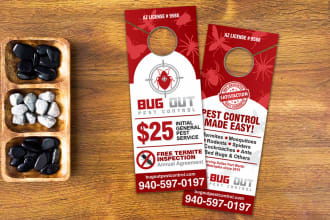 design a creative door hanger flyer or postcard