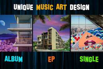 create single, ep or album cover art without ai