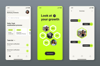 do mobile app UI design for android and ios using figma