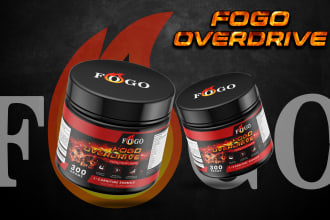 supplement label design, product label, and vitamin capsules