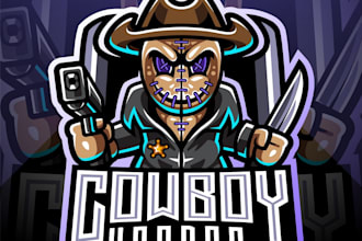 design modern professional cowboy logo