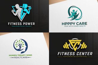 design sports, gym, health, fitness, and clothing brand logo in 24hr