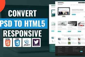convert PSD to HTML, figma to HTML, xd to HTML tailwind CSS