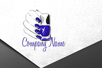 do modern cosmetic logo design with copyrights