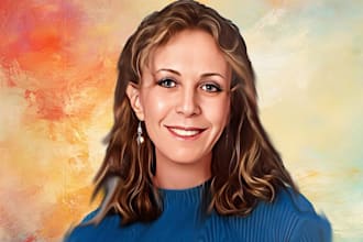 draw modern digital portrait oil painting