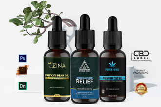 do bottle label design, box packaging