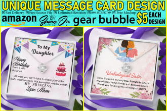 design shineon awesome necklace and message card in 12 hours