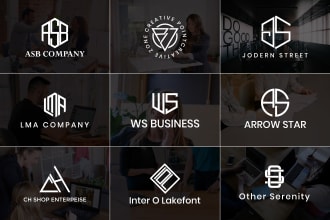 design modern initial monogram letter versatile trendy personal brand logo
