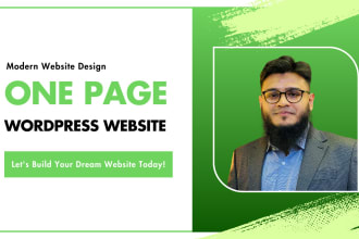develop a stunning one page website using elementor