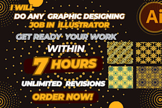 do seamless pattern designs, illustrations, convert raster images to vector