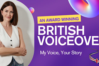 record an authentic british female voice over