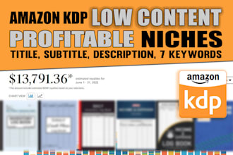 amazon KDP low content book niche research