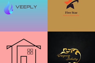 make 2d flat eyecatchy minimalist logo