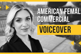 record an american female commercial voiceover