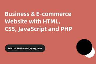 build custom website development HTML, CSS, PHP