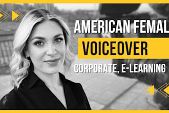 record a natural american female voiceover