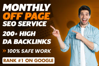 do monthly off page SEO service with authority white hat do follow backlinks
