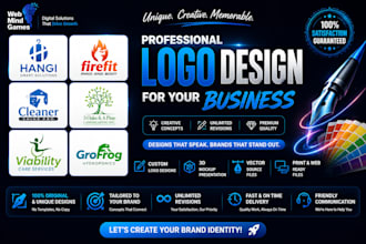 design a modern logo and professional company profile