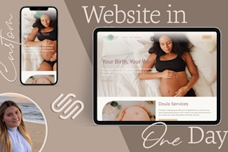 design a squarespace portfolio website in 1 day