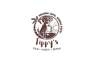 do popular classic smart sweet coffee tea shop logo for your business