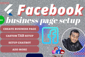 do facebook business page setup, and social media manager