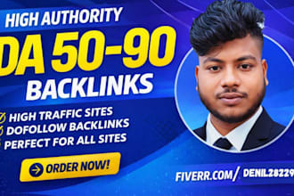 create high authority da 90 plus SEO dofollow backlinks for google ranking