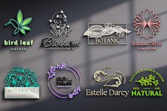 make botanical, boho, dj, apparel, golf, and health logo