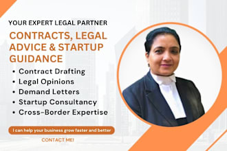 be your startup lawyer, virtual assistant for legal advice, or contract drafting